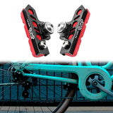 Maxbell 1 Pair Durable Brake Blocks Shoes Drawer Type Bicycle Brake Pads Black Red