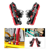 Maxbell 1 Pair Durable Brake Blocks Shoes Drawer Type Bicycle Brake Pads Black Red