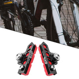Maxbell 1 Pair Durable Brake Blocks Shoes Drawer Type Bicycle Brake Pads Black Red