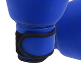 Maxbell Kick Boxing Gloves PU Leather Boxing Training Gloves Punching Bag Mitts Blue Adult