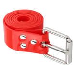 Maxbell Silicone Diving Weight Belt with Stainless Steel Buckle for Underwater Sport Red