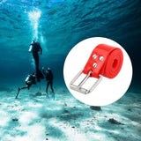 Maxbell Silicone Diving Weight Belt with Stainless Steel Buckle for Underwater Sport Red