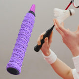 Maxbell Badminton Racket Handle Grip Tape Fishing Rod Absorbent Anti Slip Purple