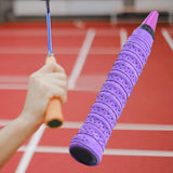 Maxbell Badminton Racket Handle Grip Tape Fishing Rod Absorbent Anti Slip Purple