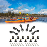 Maxbell 6 Nylon Deck Loops Tie Down Pad Eye with 12 Screws Nuts Durable for Canoes