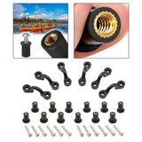 Maxbell 6 Nylon Deck Loops Tie Down Pad Eye with 12 Screws Nuts Durable for Canoes