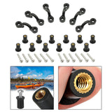 Maxbell 6 Nylon Deck Loops Tie Down Pad Eye with 12 Screws Nuts Durable for Canoes