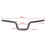Maxbell Folding Bike Handlebar Aluminum Alloy 25.4mm Clamp Cycling Accessories Black H120mm