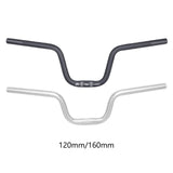 Maxbell Folding Bike Handlebar Aluminum Alloy 25.4mm Clamp Cycling Accessories Black H120mm