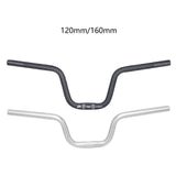 Maxbell Folding Bike Handlebar Aluminum Alloy 25.4mm Clamp Cycling Accessories Black H120mm