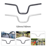 Maxbell Folding Bike Handlebar Aluminum Alloy 25.4mm Clamp Cycling Accessories Black H120mm