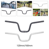 Maxbell Folding Bike Handlebar Aluminum Alloy 25.4mm Clamp Cycling Accessories Black H120mm