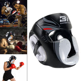 Maxbell Boxing Head Guard Muaythai Martial Removable Synthetic Karate for Training Black L