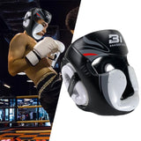 Maxbell Boxing Head Guard Muaythai Martial Removable Synthetic Karate for Training Black L