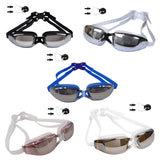 Maxbell Unisex Swimming Goggles Anti Fog Case Comfortable Adjustable  Blue