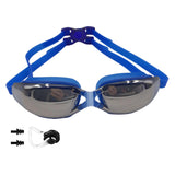 Maxbell Unisex Swimming Goggles Anti Fog Case Comfortable Adjustable  Blue