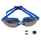 Maxbell Unisex Swimming Goggles Anti Fog Case Comfortable Adjustable  Blue