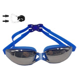 Maxbell Unisex Swimming Goggles Anti Fog Case Comfortable Adjustable  Blue