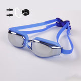 Maxbell Unisex Swimming Goggles Anti Fog Case Comfortable Adjustable  Blue