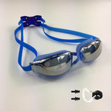 Maxbell Unisex Swimming Goggles Anti Fog Case Comfortable Adjustable  Blue