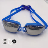 Maxbell Unisex Swimming Goggles Anti Fog Case Comfortable Adjustable  Blue