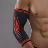 Maxbell Elbow Brace Arm Support Wrap Workout Compression Sleeve Orange L XL 24 30cm