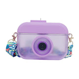Maxbell Kawaii Water Bottle Kids Camera Kettle Cups Tea No Leak with Straw Travel