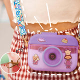 Maxbell Kawaii Water Bottle Kids Camera Kettle Cups Tea No Leak with Straw Travel