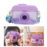 Maxbell Kawaii Water Bottle Kids Camera Kettle Cups Tea No Leak with Straw Travel