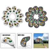 Maxbell Set of 10 Sushi Pattern PU Golf Iron Head Covers Sets Soft Feel White