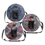 Maxbell Canvas Wheel Bag Yoga Sports Dharma Wheel Fitness with Zippers A