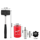 Maxbell Fork Nut Setter for 1 1/8 inch Tube Headset Nut Installer Red and Hammer