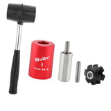 Maxbell Fork Nut Setter for 1 1/8 inch Tube Headset Nut Installer Red and Hammer
