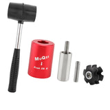 Maxbell Fork Nut Setter for 1 1/8 inch Tube Headset Nut Installer Red and Hammer