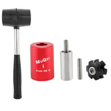 Maxbell Fork Nut Setter for 1 1/8 inch Tube Headset Nut Installer Red and Hammer