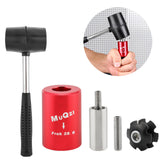 Maxbell Fork Nut Setter for 1 1/8 inch Tube Headset Nut Installer Red and Hammer