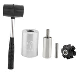 Maxbell Fork Nut Setter for 1 1/8 inch Tube Headset Nut Installer Gold with Hammer
