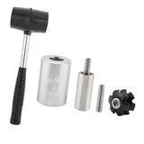 Maxbell Fork Nut Setter for 1 1/8 inch Tube Headset Nut Installer Gold with Hammer