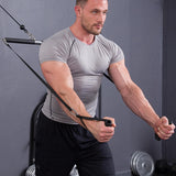 Maxbell Triceps Rope Pull Down Handle Heavy Duty Pulley System for Strength Training
