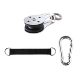 Maxbell Swivel Bearing Lifting Pulley with Carabiner with Hanging Band for Lifting