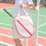 Maxbell Tennis Handbag Portable Racquet Covers Sport Bag Tote Tennis Racket Bag White