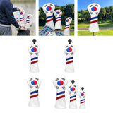 Maxbell Golf Club Head Covers Korea Flag Headcovers Durable for Woods UT