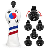 Maxbell Golf Club Head Covers Korea Flag Headcovers Durable for Woods UT