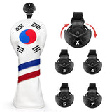 Maxbell Golf Club Head Covers Korea Flag Headcovers Durable for Woods 3 5