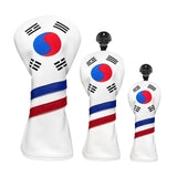 Maxbell Golf Club Head Covers Korea Flag Headcovers Durable for Woods 1 3 5 UT