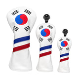 Maxbell Golf Club Head Covers Korea Flag Headcovers Durable for Woods 1 3 5 UT