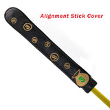 Maxbell Waterproof PU Leather Golf Alignment Stick Headcover Holder Embroidered Yellow