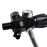 Maxbell Double Pressure Gauge Valve Regulator Refill Adapter for Diving M18
