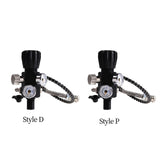 Maxbell Double Pressure Gauge Valve Regulator Refill Adapter for Diving M18