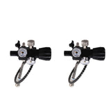 Maxbell Double Pressure Gauge Valve Regulator Refill Adapter for Diving M18
